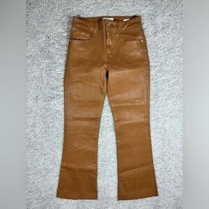 Frame Jeans Womens 25 Le Crop Mini Boot Classic Stretch Caramel Rodeo Night Out